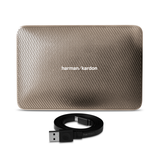 Esquire 2 - Gold - Premium portable Bluetooth speaker with quad microphone conferencing system - Detailshot 1 image number null